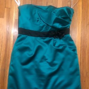 Strapless David's Bridal Bridesmaid Dress